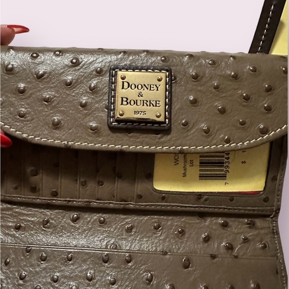 Dooney & Bourke Ostrich Small Drawstring purse & Wallet - Picture 8 of 11